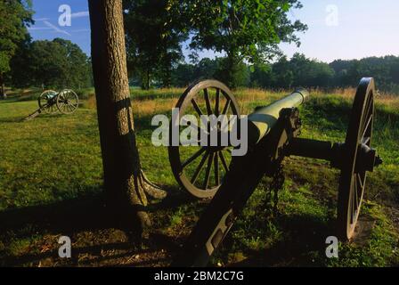 Cannon in Hazel Grove, Fredericksburg und Spotsylvania National Military Park, Virginia Stockfoto