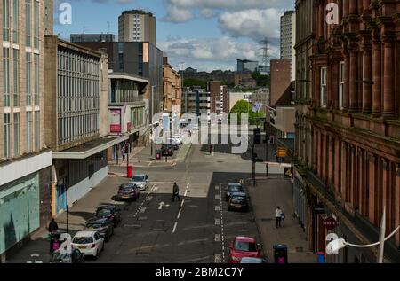 Ein Glasgow City Centre samstag während der Sperrzeit Stockfoto