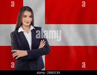 Junge Frau bereit für Geschäft oder Sprachkenntnisse Stockfoto