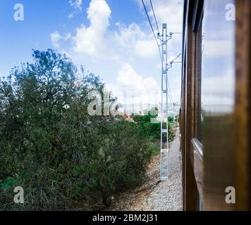 Schöne Reise mit Tren Soller in Palma de Mallorca, Spania Stockfoto