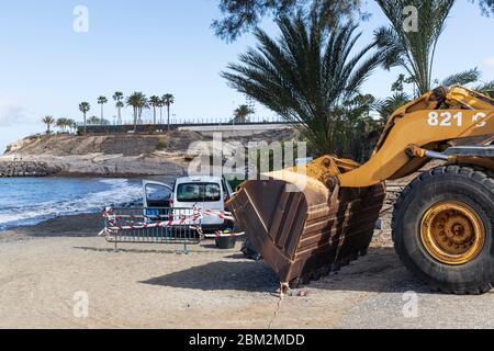 Während des Notstands von Covid 19 in Teneriffa, Kanarische Inseln, Spanien Stockfoto