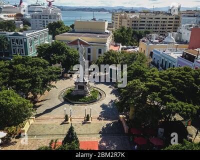 Plaza Colon, Viejo San Juan, Puerto Rico Stockfoto