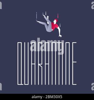 Soziale Distanzierung, Selbstquarantäne und Isolation Konzept Vektordarstellung. Halten Sie Ihre soziale Distanz. Stock Vektor