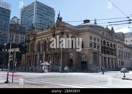 Sao Paulo, Brasilien, Stadttheater, Stadtzentrum, Innenstadt Stockfoto