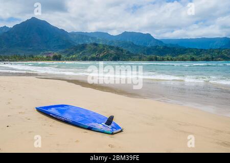 Kauai Hanalei Bay Surfer's Paradise von Hawaii Stockfoto