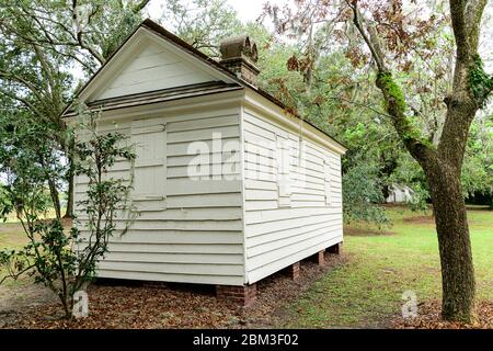 McLeod Plantation Sklavenhäuser. Stockfoto