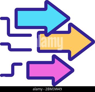 Pfeilindikatoren Analyse Symbol Vektor Umriss Illustration Stock Vektor