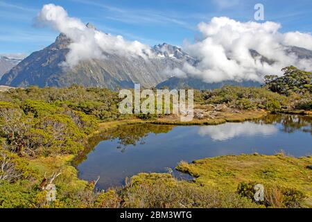 Key Summit auf dem Routeburn Track Stockfoto