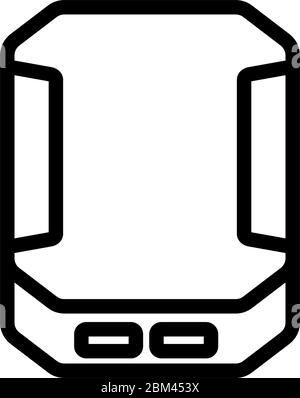 Stoßfeste Schutz tragbare Ladesymbol Vektordarstellung Stock Vektor