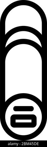 Multifunktionale Aufladestilhlight für Telefon Symbol Vektor Umriss Illustration Stock Vektor