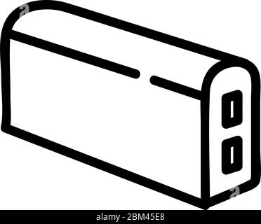 Tragbares Aufladen mit zwei Anschlüssen in einem Halbkreis, Symboldarstellung Stock Vektor