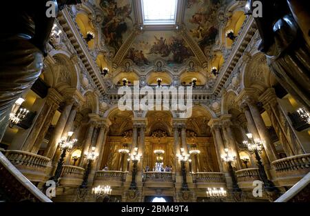 Innenansicht des Palais Garnier-Opera National de Paris.Paris.Frankreich Stockfoto