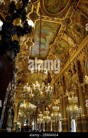 Das Grand Foyer im Palais Garnier-Opera National de Paris.Paris.Frankreich Stockfoto