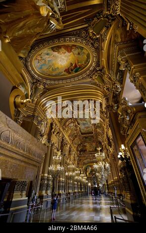 Das Grand Foyer im Palais Garnier-Opera National de Paris.Paris.Frankreich Stockfoto