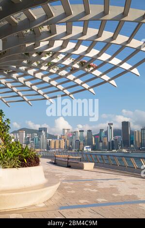 Tsim Sha Tsui Promenade, Kowloon, Hongkong Stockfoto