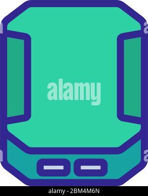 Stoßfeste Schutz tragbare Ladesymbol Vektordarstellung Stock Vektor