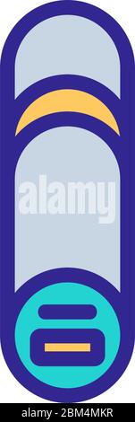 Multifunktionale Aufladestilhlight für Telefon Symbol Vektor Umriss Illustration Stock Vektor