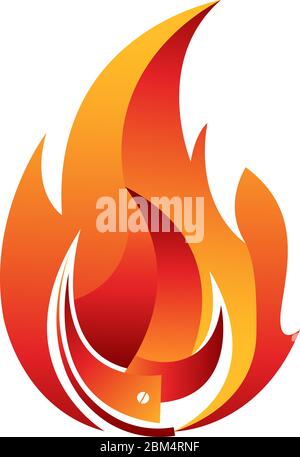 Flamme logo Stockfoto
