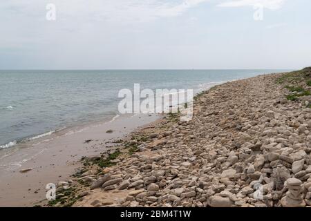 Atlantikküste Ebbe bei Saint-Vincent-sur-Jard Vendee frankreich Stockfoto