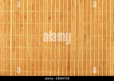 Bambus Stick Stroh Matte Textur Hintergrund.Nahaufnahme Hintergrund aus Bambus Stockfoto
