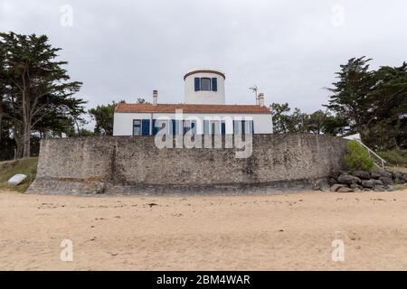 Strandhaus auf der Sandinsel Noirmoutier Vendée Frankreich Stockfoto