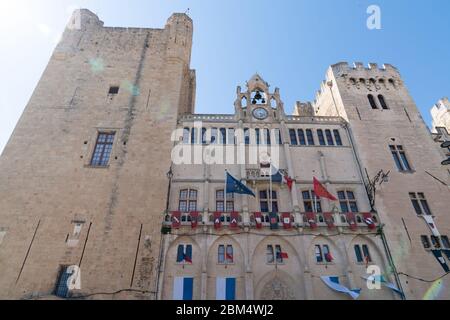 Rathaus historische Altstadt von Narbonne in frankreich Stockfoto