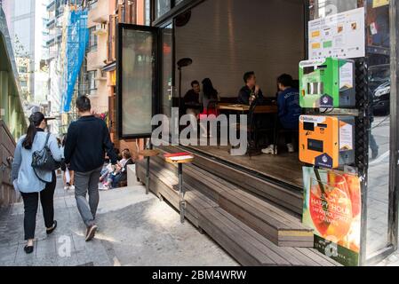 Hongkong, China: 29. Januar 2019. Bitcoin ATMs auf Staunton Street Central Jayne Russell/Alamy Stock Image Stockfoto