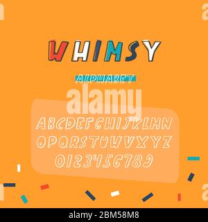 Handgezeichnete Vektorsammlung für Buchstaben. Lateinisches Alphabet in Großbuchstaben. Stock Vektor