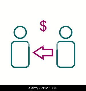 Schönes Vektor-Symbol für Market Affiliate Stock Vektor