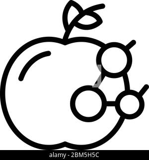 Apple Research Icon, Umriss Stil Stock Vektor