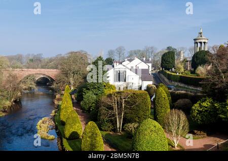 brig o doon and Burns Memorial, alloway, ayrshire Stockfoto