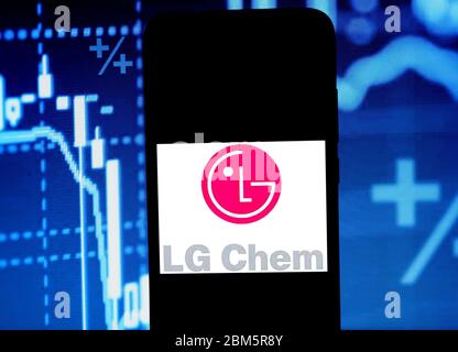 Kalkutta, Indien. Mai 2020. In dieser Abbildung ein Polymer-Hersteller LG Polymer Logo auf einem Smartphone gesehen angezeigt. Quelle: SOPA Images Limited/Alamy Live News Stockfoto