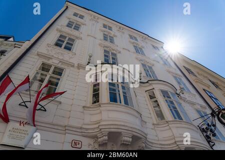 Ein typisches altes Wiener Haus im ersten Bezirk Stockfoto