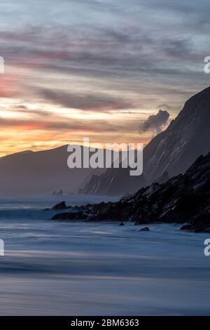 Coumeenoole Beach, County Kerry, Provinz Münster, Republik Irland Stockfoto