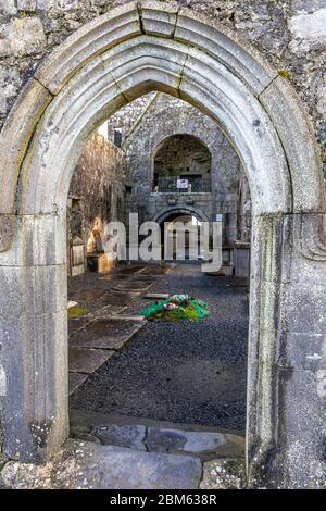 Ross Errilly Friary, ehemaliges Franziskanerkloster, Headford, Galway, Irland Stockfoto