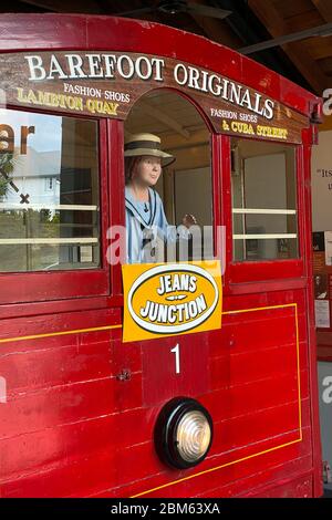 Alte Seilbahn im Cable Car Museum, Wellington, Neuseeland Stockfoto