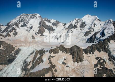 Luftaufnahme des Mount Cook im Mount Cook National Park, Neuseeland Stockfoto