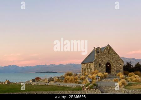 Kirche des guten Hirten, Lake Tekapo, Neuseeland Stockfoto