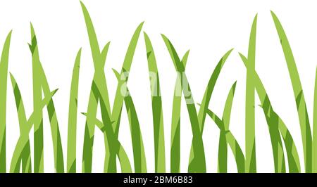 Vektor horizontal nahtlose Grenze mit grünem Gras. Stock Vektor