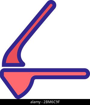 Knoblauch drücken Hebel Symbol Vektor Kontur Illustration Stock Vektor