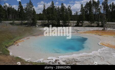 Dieses Foto wurde im Yellowstone National Park, USA, aufgenommen Stockfoto