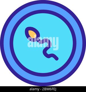Sperma Studie Symbol Vektor-Umriss Illustration Stock Vektor