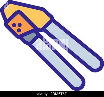 Küche Knoblauch drücken Symbol Vektor Kontur Illustration Stock Vektor