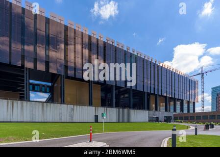 Luxemburg Stadt. Blick auf das Gebäude des Gerichtshofs der Europäischen Union im Stadtteil Kirchberg. Stockfoto