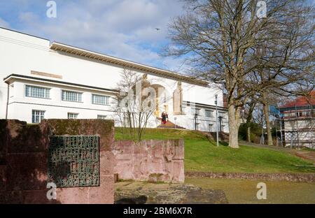 Darmstadt, März 01 2020: Ernst-Ludwig-Haus auf der Mathildenhöhe in Darmstadt. Der Architekt Joseph Maria Olbrich baute das Jugendstilhaus in Stockfoto