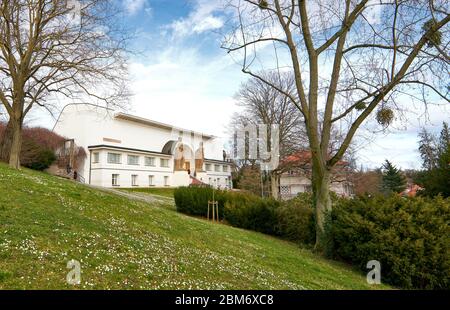 Darmstadt, März 01 2020: Ernst-Ludwig-Haus in der Mathildenhöhe in Darmstadt. Der Architekt Joseph Maria Olbrich baute das Jugendstilhaus 1900 Stockfoto