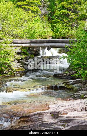 Ptarmigan Falls im Sommer Stockfoto