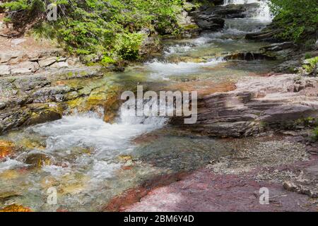 Ptarmigan Falls im Sommer Stockfoto