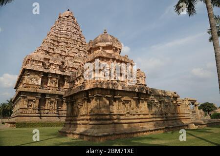 Brihadesvara o Periya Kovil, großer Tempel in Gangaikonda Cholapuram, Indien. Stockfoto