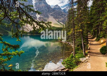 lake Morraine Sceneries, Banff National Park, Alberta, Kanada Stockfoto